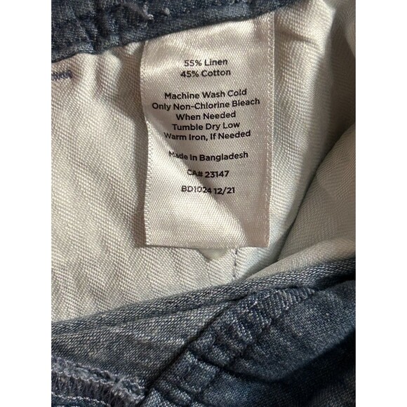 Talbots Linen Blend Shorts Blue 5 1/2 Inch Inseam Women’s 12  - Picture 9 of 10